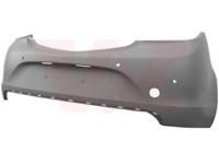 rear bumper primerized with holes for park sensors (4 holes) - thumbnail