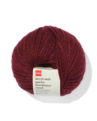 HEMA Acryl-wol garen bordeaux rood 100gram 165meter