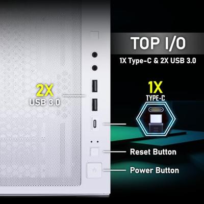 PC-behuizing - BITFENIX - CETO Premium Edition - Zonder voeding - Mid-tower - ATX-formaat - Wit