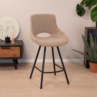 Tower Living Barkruk 'Campo' Teddy, kleur Lichtbruin (zithoogte 65cm) - thumbnail