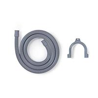 Afvoerslang | 21 mm | 19 mm | 1.5 Bar | 90 °C | 1.80 m | Toepassing: Schotel / Wasmachine | Grijs - thumbnail