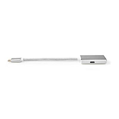 USB-Adapter | USB 3.2 Gen 1 | USB-C Male | Mini DisplayPort | 0.20 m | Rond | Verguld | Gebreid / Nylon | Zilver | Cover Window Box