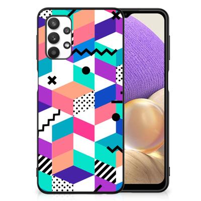 Samsung Galaxy A32 5G Backcover Blokken Kleurrijk Samsung Galaxy A32 5G Backcover Blokken Kleurrijk