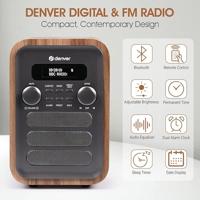 Denver DAB-48GREY radio Persoonlijk Digitaal Grijs, Hout - thumbnail