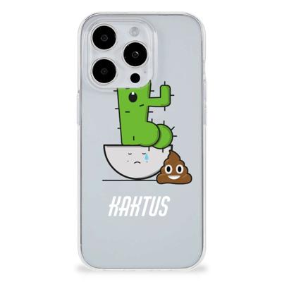 iPhone 15 Pro Telefoonhoesje met Naam Cactus Poo