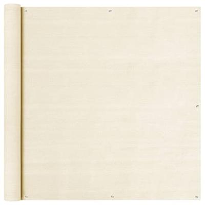 VidaXL Balkonscherm 120x500 cm hdpe crèmekleurig VidaXL Balkonscherm 120x500 cm hdpe crèmekleurig