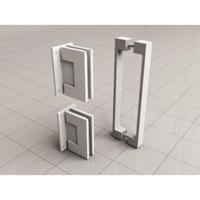 Wiesbaden Scharnierset en greep voor profielloze nisdeur mat wit - thumbnail