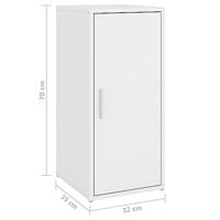 Schoenenkast 32x35x70 cm bewerkt hout wit - thumbnail