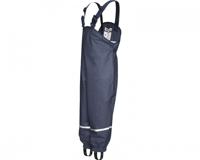 Playshoes regenbroek bretels katoen gevoerd Uni Marine-140 - thumbnail