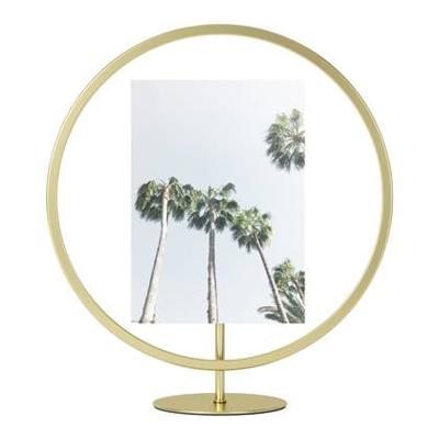 Umbra Infinity fotolijst 26x30x10cm staand rond Iron goud mat 1012272-221