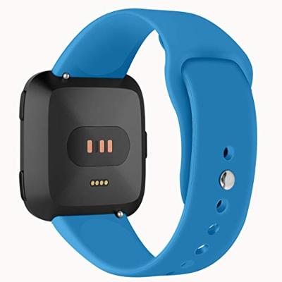Fitbit Versa 1 / 2 & Lite siliconen bandje - Maat: Large - Blauw Fitbit Versa 1 / 2 & Lite siliconen bandje - Maat: Large - Blauw