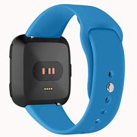 Fitbit Versa 1 / 2 & Lite siliconen bandje - Maat: Large - Blauw - thumbnail
