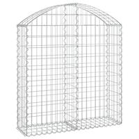 VidaXL Schanskorf gewelfd 100x30x100/120 cm gegalvaniseerd ijzer - thumbnail
