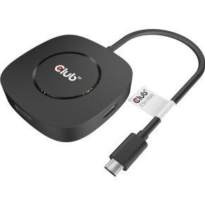 club3D CSV-1550 USB-C (USB 3.2 Gen 2) multiport hub Zwart