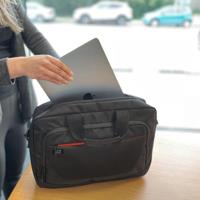 ACT Suburb schoudertas voor laptops tot 15.6 inch . gemaakt van gerecyclede plastic flessen - thumbnail