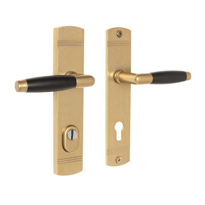 De Oude Deurklink Retro buitendeurbeslag klink/klink PC92 getrommeld messing