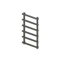 Designradiator Boss & Wessing Tubi Handdoekrek 85x50 cm Zij-Onderaansluiting Mat Antraciet Boss & Wessing - thumbnail