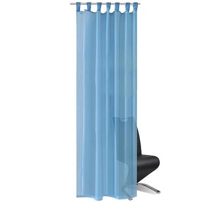 VidaXL Turquoise vitrage 140 x 245 cm 2 stuks