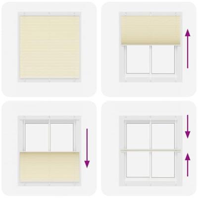 Pliss rolgordijn 115x100cm stofbreedte 114,4cm polyester crme - thumbnail
