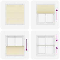 Pliss rolgordijn 120x100cm stofbreedte 119,4cm polyester crme - thumbnail