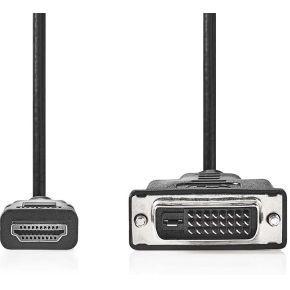 Nedis HDMI™ Kabel | HDMI™ Connector | DVI-D 24+1-Pins Male | 1080p | Vernikkeld | 3.00 m | Recht | PVC | Zwart | Label - CCGL34800BK30 Nedis HDMI™ Kabel | HDMI™ Connector | DVI-D 24+1-Pins Male | 1080p | Vernikkeld | 3.00 m | Recht | PVC | Zwart | Label - CCGL34800BK30