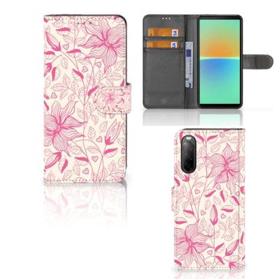 Sony Xperia 10 IV Hoesje Pink Flowers Sony Xperia 10 IV Hoesje Pink Flowers