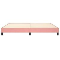 Bedframe fluweel roze 200x200 cm - thumbnail