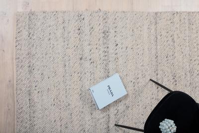 Nohr Vloerkleed 'Chandara' Wol, 200 x 300cm, kleur Ivory