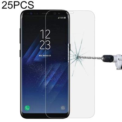 25 stuks voor Galaxy S8 volledig scherm gehard glas screen protector (transparant)