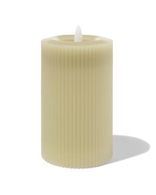 HEMA LED ribbel kaars met wax Ø7.5x12.5 lichtgroen (lichtgroen)