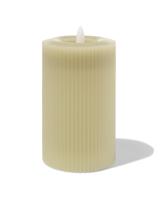 HEMA LED ribbel kaars met wax Ø7.5x12.5 lichtgroen (lichtgroen) - thumbnail