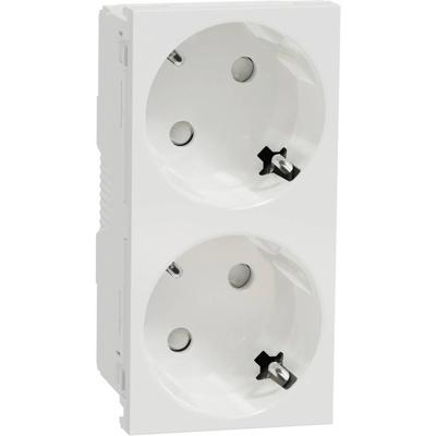 Schneider Electric NU306618 Dubbele contactdoos 1 stuk(s) Wit