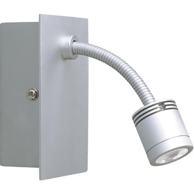 Klemko LED wandarmatuur flexibel 1W aluminium warm wit licht
