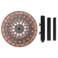 Parasolvoet rond 12 kg terracotta wit - thumbnail