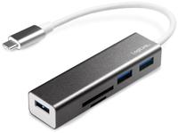 LogiLink UA0305 interface hub USB 3.2 Gen 1 (3.1 Gen 1) Type-C 5000 Mbit/s Aluminium - thumbnail