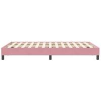 Boxspring zonder matras fluweel roze 120x210 cm - thumbnail