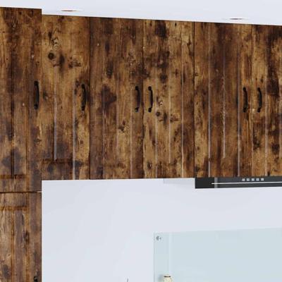 Keukenkast aan de muur met plank Gerookt eiken 30 x 31 x 80 cm