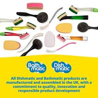 Dishmatic Staalborstel met handgreep - verwisselbare borstel - thumbnail