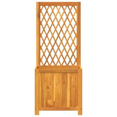 VidaXL Plantenbak met latwerk 55x29,5x132 cm massief acaciahout