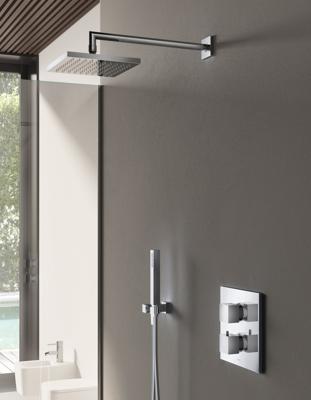 Hotbath Thermostatische Inbouw Douche Set Bloke Met 2-Weg-Stop-Omstel Ibs 4A - Chroom + Wandarm