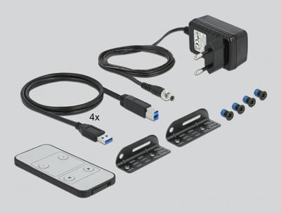 Delock 11483 HDMI-switch HDMI Toetsenbord, Muis, Besturing, Afstandsbediening 3840 x 2160 Pixel - thumbnail