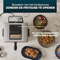Princess Frituurpan 5 l 3270 W Anti-aanbaklaag, Oververhittingsbeveiliging Zilver, Zwart - thumbnail