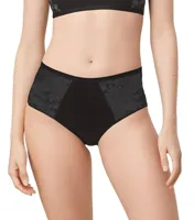 Basics midi lace - kanten dames heupslip - Kanten vrouwen ondergoed - Biologisch katoen - Badstof kruisje - thumbnail