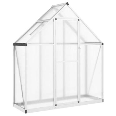 Tuinkas met basisframe 169x58x195 cm aluminium zilverkleurig