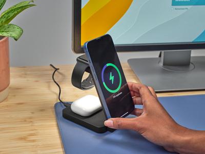 Trust Viro 3-in-1 Wireless Magnetic Charge Stand Oplader Zwart - thumbnail