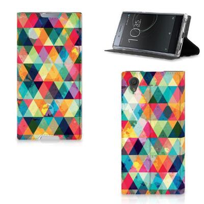 Sony Xperia L1 | Hoesje met Magneet | Geruit