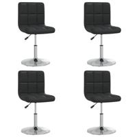 Eetkamerstoelen 4 st kunstleer zwart - thumbnail