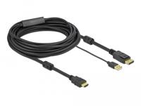Delock 85967 HDMI naar DisplayPort kabel 4K 30 Hz 7 m - thumbnail