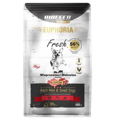 EUPHORIA Fresh Adult Pork with beef XS/S - droog hondenvoer - 500g