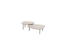 Monroe set van 2 coffee tafels latte printed keramiek 80x27 en 65x32 cm Taste - Taste - thumbnail